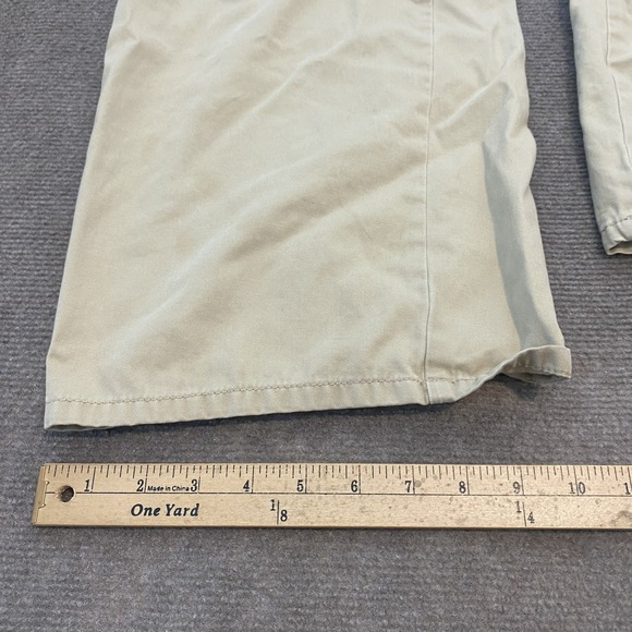 Nautica Women's VTG Y2K Khaki Cargo Pants Size 12 Wide Leg Fits 33x32 Distressed - Picture 12 of 13